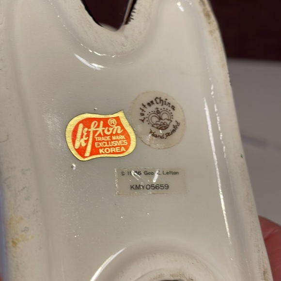 Lefton vintage China 1986 Hand-painted Santa napkin holder - Picture 7 of 12